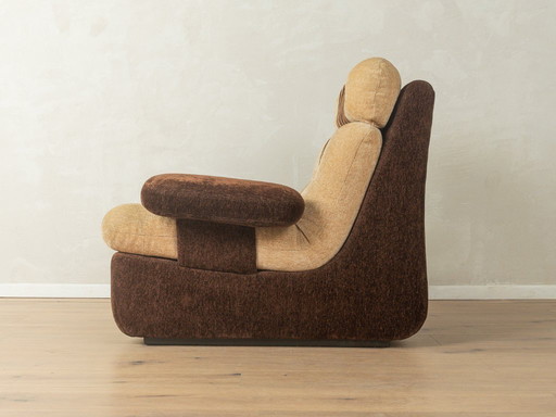 Space Age Sessel aus den 1970er Jahren, Veloursstoff, braun/beige