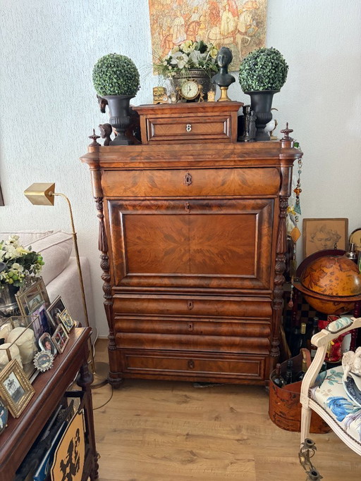 Antique Biedermaier secretary/cabinet ca. 1890 – kasten, Wood (photo 2 of 13)