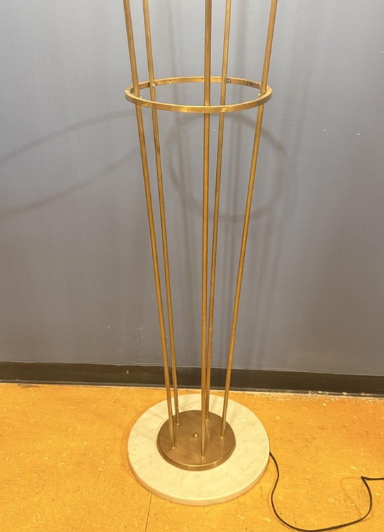 Tree Lamp from Stilnovo, 1950s, Lampade da terra, Ottone, Bianco, Mid Century Modern (foto 4 di 7)