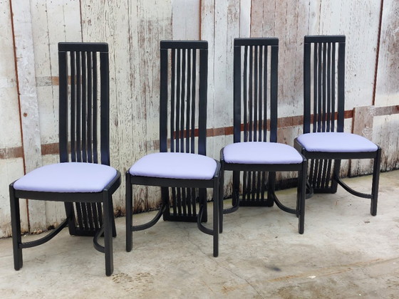 Image 1 of Sedie modello L4k 252 di Liberty, set di 4. Design