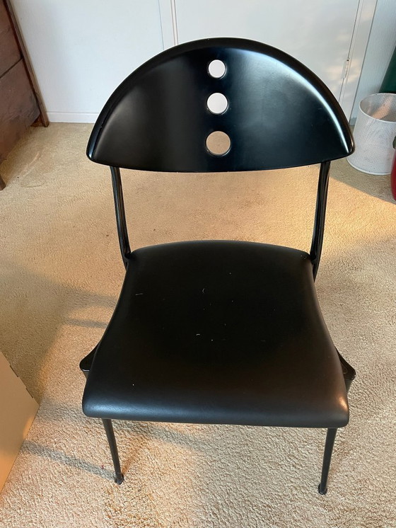 Image 1 of 4x Coro by Luigi Origlia stoelen, zwart