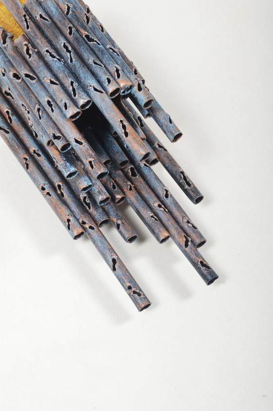 Image 1 of Brutalist Muurlamp Ontworpen Door Marcello Fantoni, Jaren '60