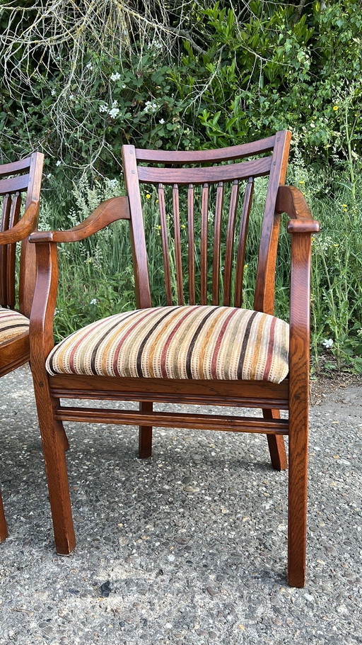 4 Bannink Jugendstil Eetkamer Armstoelen
