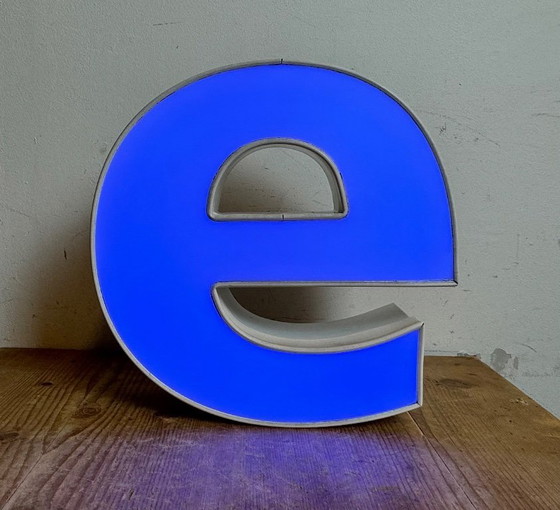 Image 1 of Vintage Illuminated Letter E , 1980s