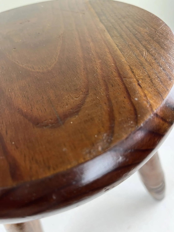 Antique tripod stool – Wood, Brutalist (photo 5 of 9)
