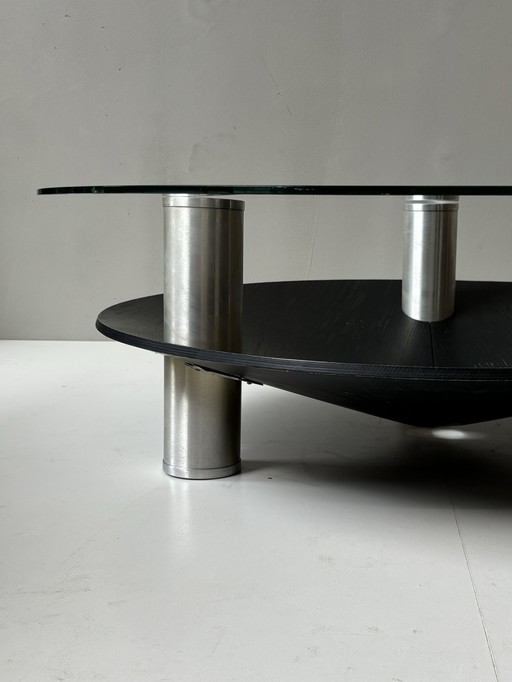 Table basse vintage en aluminium, 1970