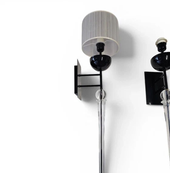 3 x Neo Classic torch glass wall lamps / 1980s – Wall lights (photo 3 of 9)
