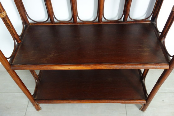 Image 1 of Vintage bamboe en rotan plank