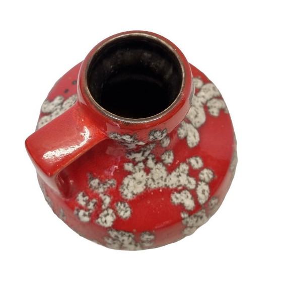 Image 1 of West German Fat Lava vase ES-Keramik red/white