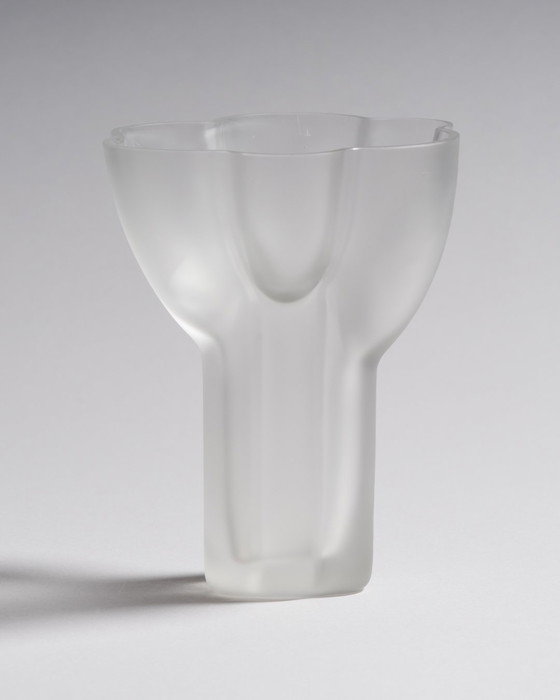 Image 1 of Rare Tapio Wirkkala Rosenthal Sculptural Design Satin Glass Vase Model 470