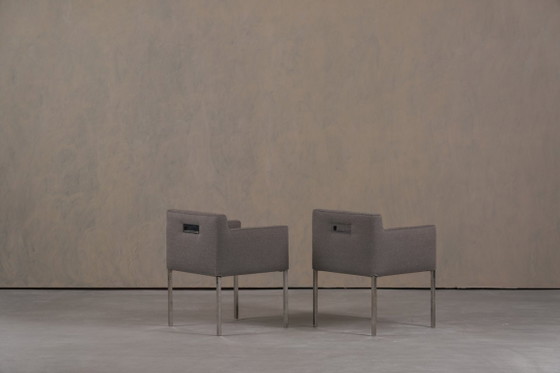 Image 1 of Sedie Ligne Roset in tessuto grigio, Francia, anni 2000, set da 2