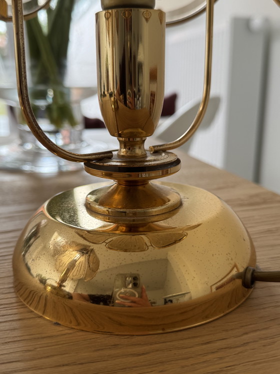 Lampes jumelles Art Déco vintage – Brass, Glass (photo 6 of 8)