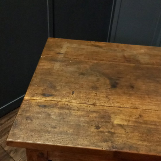 Dining table, Side table Antique French farmhouse table made of fruitwood (photo 12 of 16)