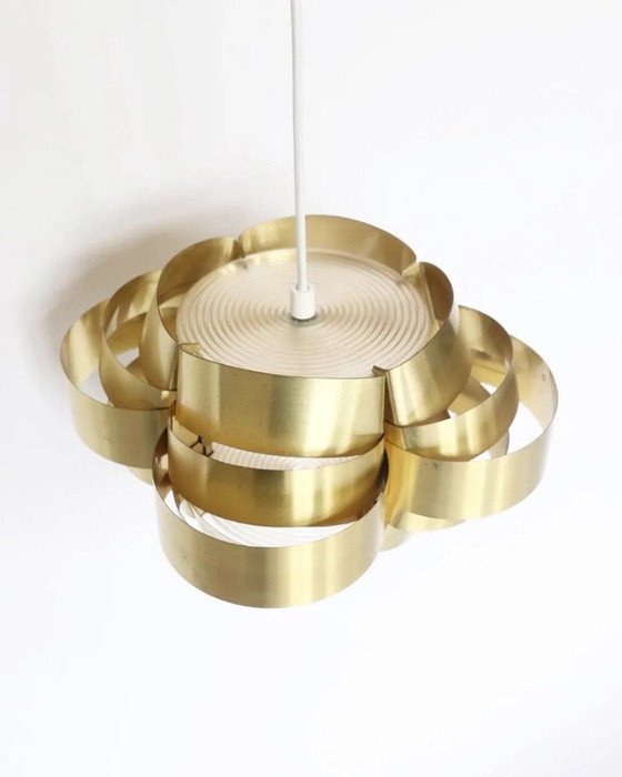 Image 1 of Vintage brass bowl lamp pendant lamp Danish design unique