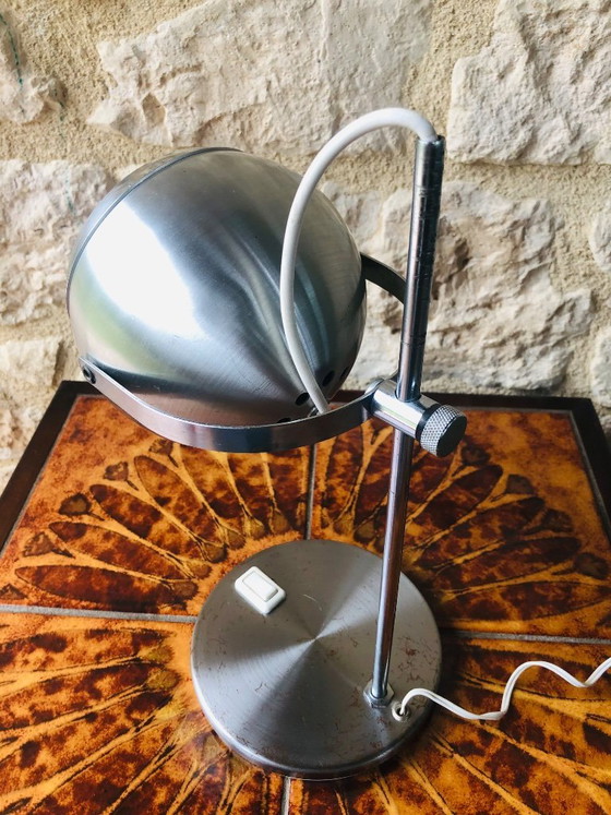 Image 1 of Lampe de table vintage style milieu du siècle, à globe oculaire réglable, années 1970