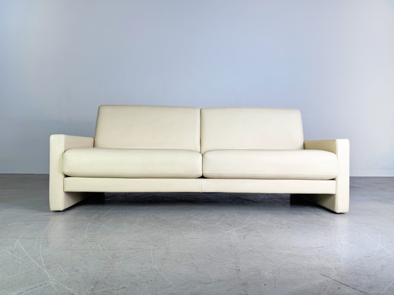 Image 1 of Original Rolf Benz Sofa Ego G leather beige two-seater couch