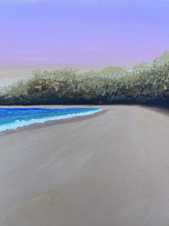 Golden Shore - Panoramic 100x30cm – Paintings & Drawings, Canvas (photo 9 of 15)