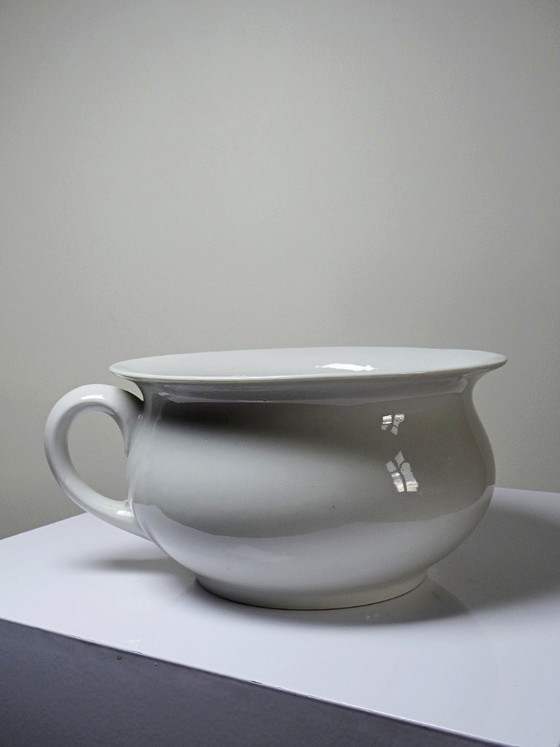Image 1 of Vintage nachtpot van wit Limoges-porselein uit de 20e eeuw