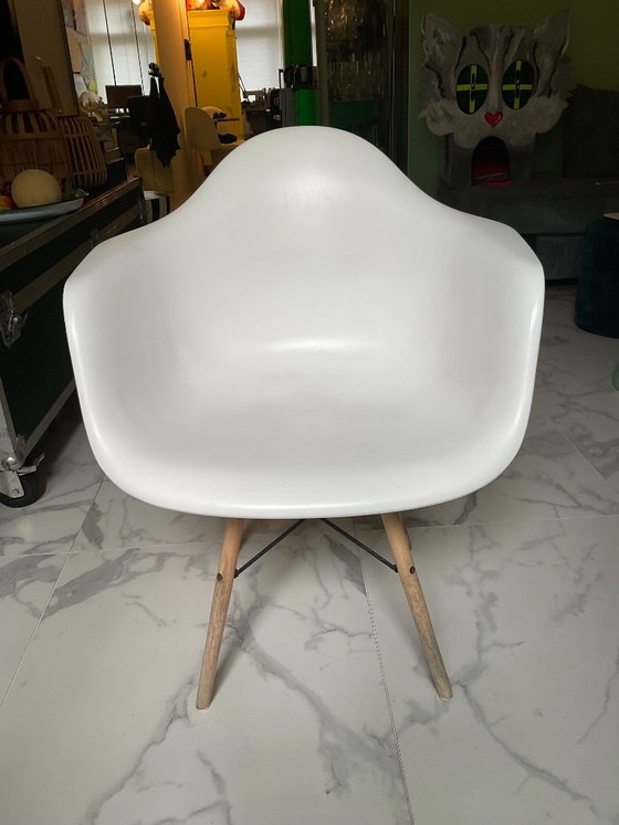 Petit fauteuil d'appoint, Fauteuils d'appoint, Bois, Plastique, Blanc (photo 4 sur 5)