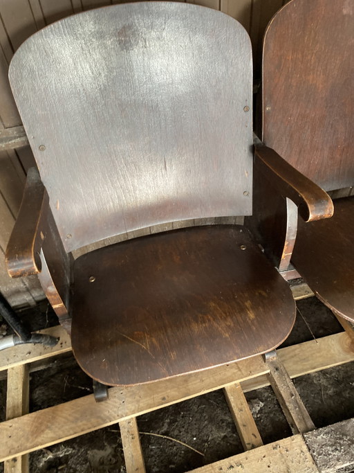 Sièges de cinéma vintage – stoelen fauteuils, Wood