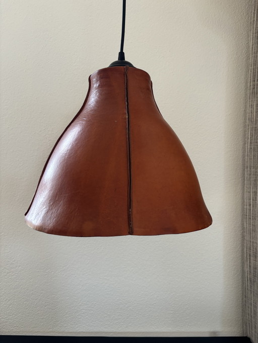 Vintage Leren Hanglamp 