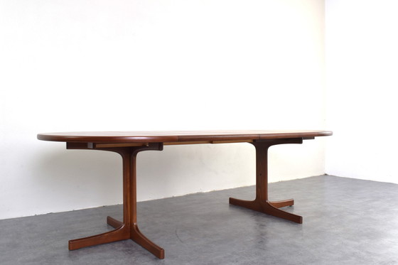 Image 1 of Table de salle à manger extensible en teck danoise du Mid Century, années 1960.