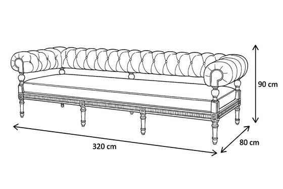Image 1 of Handgefertigtes neoklassisches Sofa-Set + 12 Esszimmerstühle