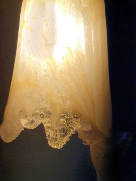 Image 1 of Lámpara antigua de Murano de cristal color ámbar