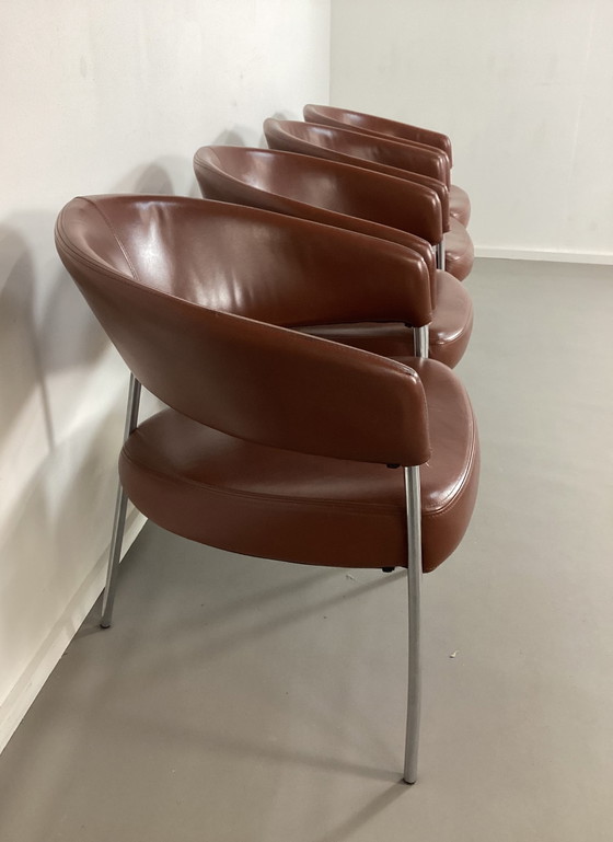 Image 1 of 4 Leather Castelijn Tripod Modern Design Chairs