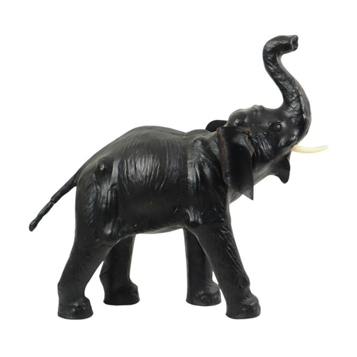 Large Vintage Leather Elephant Omersa Style