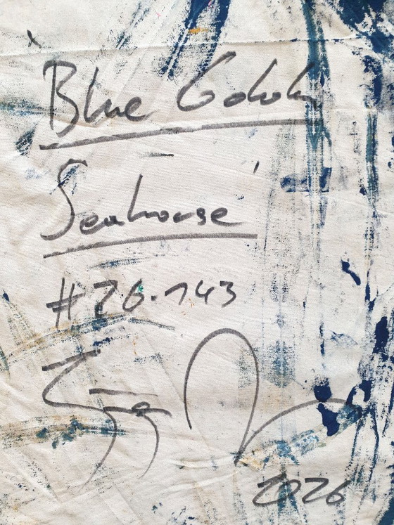 Jürgen Angeler - Blue Golden Seahorse – Paintings & Drawings, Canvas (photo 7 of 30)