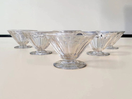 Baccarat - 6 kristallen champagneglazen model REX van ca. 1920/30 Art Deco – Glazen & Karaffen, Crystal, Glass (photo 7 of 7)