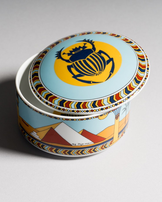 Image 1 of Rosenthal Porzellan Sammlerdeckel-Dose Nr.6 Eine Reise auf dem Nil Sammlerdose Reisen