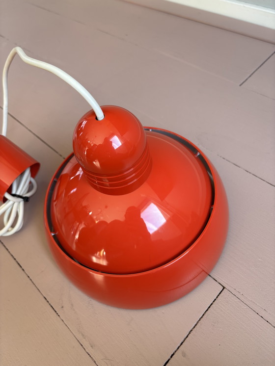 Image 1 of Vintage Osram hanglamp rood 