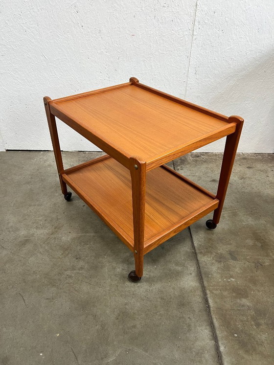 Image 1 of Vintage Deense Trolley / Bijzetmeubel, Teak, Brdr Furbo, 1960's