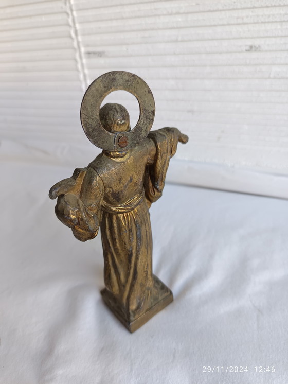 Image 1 of Ikone - Heiliger Pancrance - Vergoldete Bronze 1910-1920 - Spanien