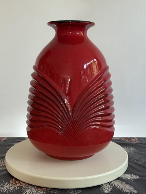 Large red vase