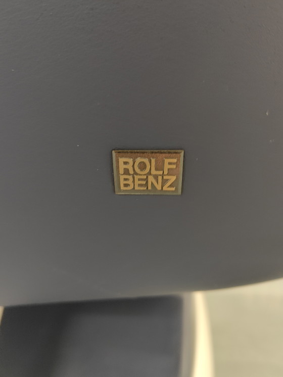 Image 1 of Rolf Benz relax blauw leren relax-fauteuil