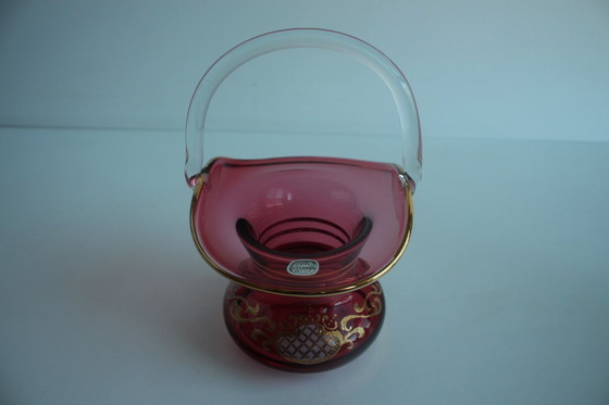 Image 1 of Kristal, vergulde mand, Bohemia Crystal, Tsjecho-Slowakije, jaren 1960.