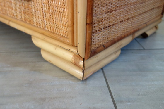 Cassettiera a 5 cassetti in vimini e bambù, anni '70/'80 – Cassettiere, Rattan, Wicker (photo 17 of 18)
