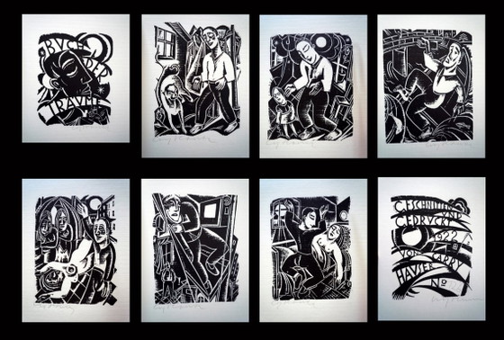 CARRY HAUSER - BOOK OF DREAMS - 8 hand-signed woodcuts – Lithographs & prints, Paper (photo 5 of 5)