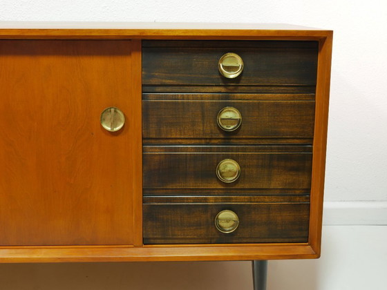 Image 1 of Vintage dressoir uit de jaren 60, ladekast in mid-century modern stijl, Duitsland
