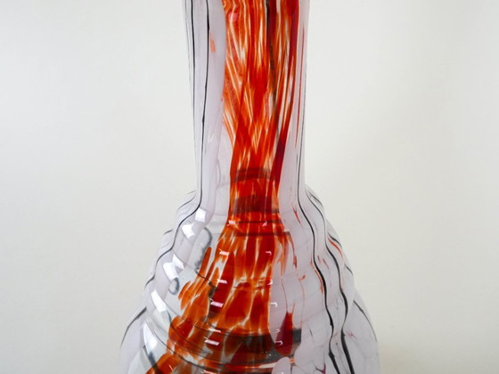 Image 1 of Glass vase, Italian design, 1970s, made in Italy