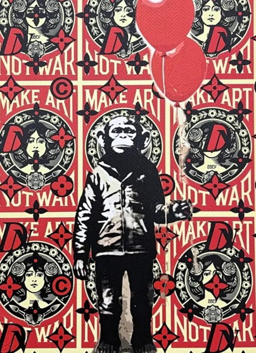 Death Nyc - Banksy Chimpanzee e Obey - Edizione limitata con certificato