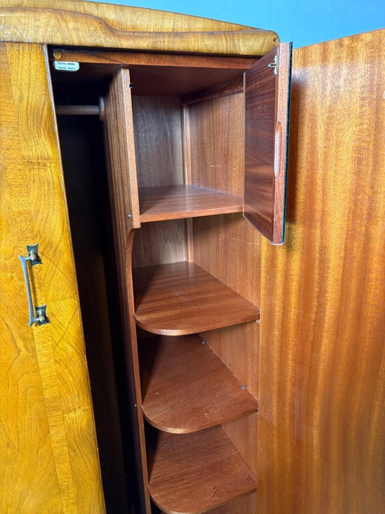 Image 1 of Art Deco Vintage Fitted Wardrobe by Golden Key Furniture Circa 1930–1940  A stunning Art Deco vintage fitted wardrobe by Golden 