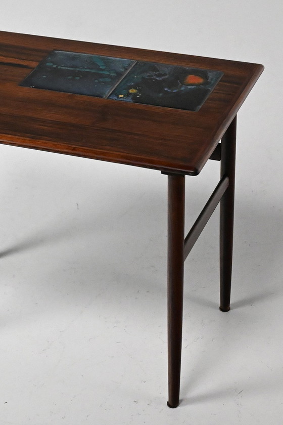 Image 1 of Palissander bijzettafeltje met tegels