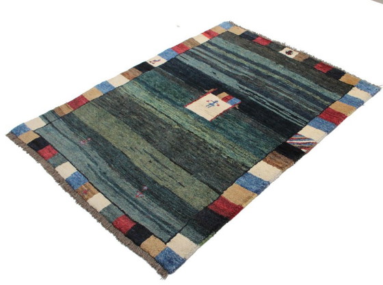 Image 1 of Original Perserteppich Gabbeh Ghashghai Orientteppich 156 cm x 104 cm Alt Natur