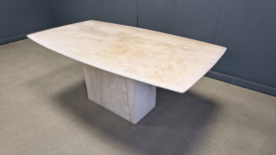 Image 1 of Vintage travertine dining table, 1970s