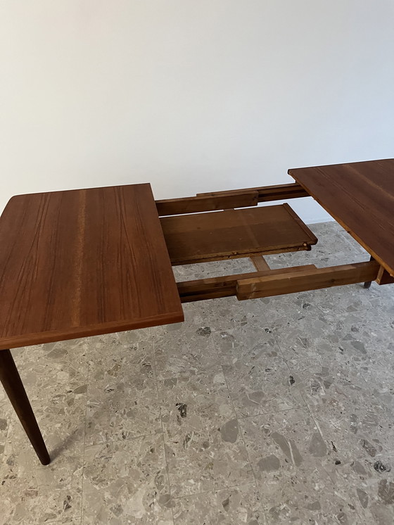 Image 1 of Norwegian mid-century dining table; Gustav Bahus, teak
