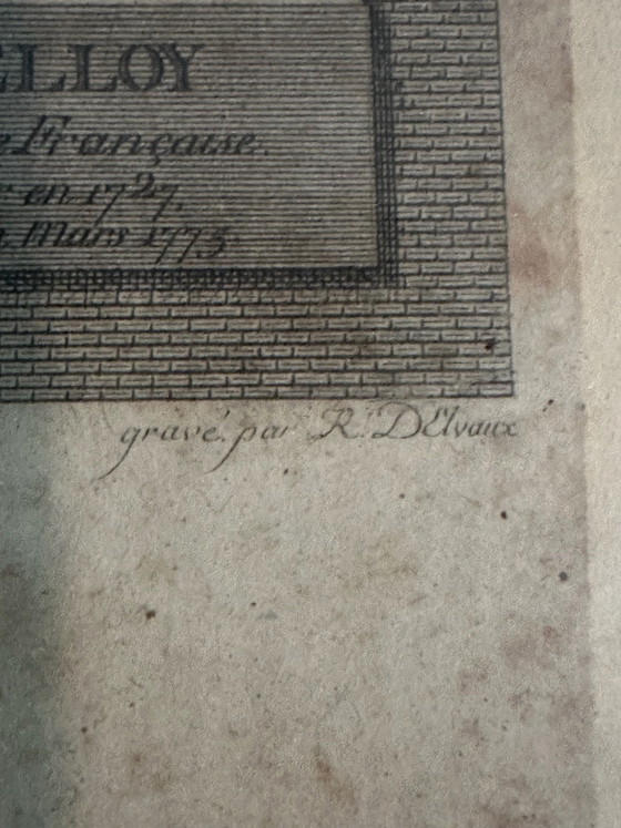 18th Century Engraving, Pierre-Laurent de Belloy, Delvaux, Framed, Art Prints, Wood, Paper, White (photo 7 of 15)